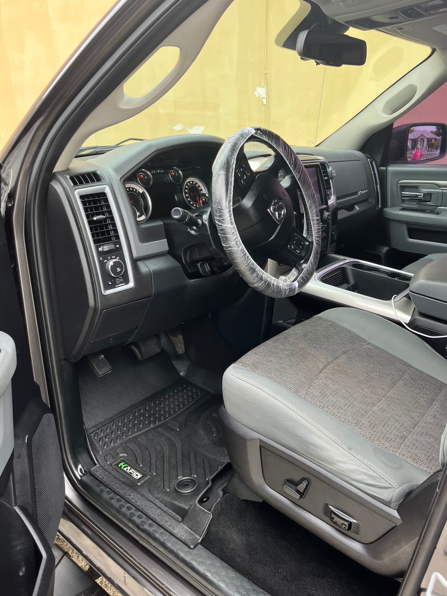 Truck interior detailed, seats and footwells spotless